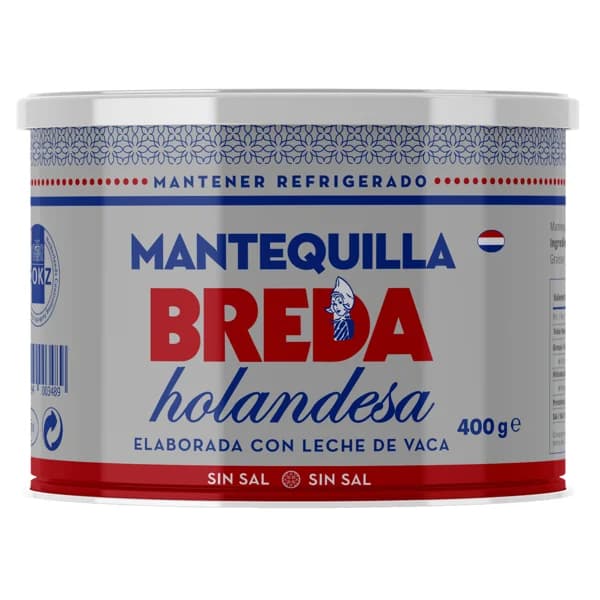 BREDA Lata de mantequilla holandesa sin sal, elaborada con leche de vaca BREDA 400 g. - 0.4 kg - Imagen del producto en Findit