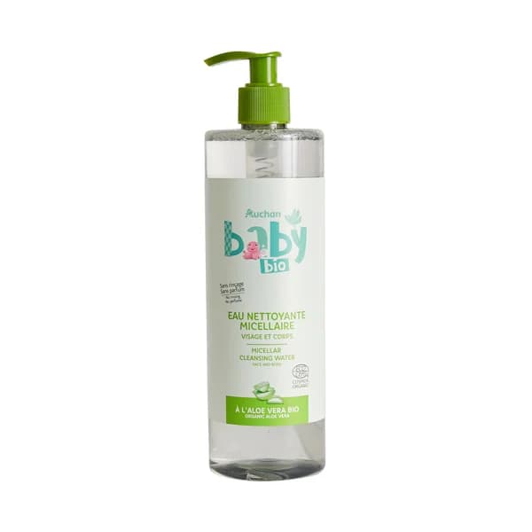 PRODUCTO ALCAMPO Baby bio Agua micelar limpiadora para cara y cuerpo, sin aclarado ni perfume 500 ml. - 0.49 l - Imagen del producto en Findit