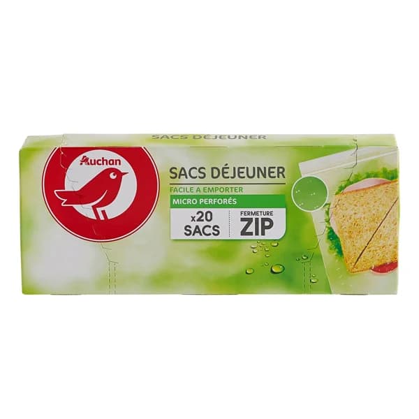 PRODUCTO ALCAMPO Bolsas para bocadillos con zip 18 x 32 cm PRODUCTO ALCAMPO 20 uds. - 1 ud - Imagen del producto en Findit