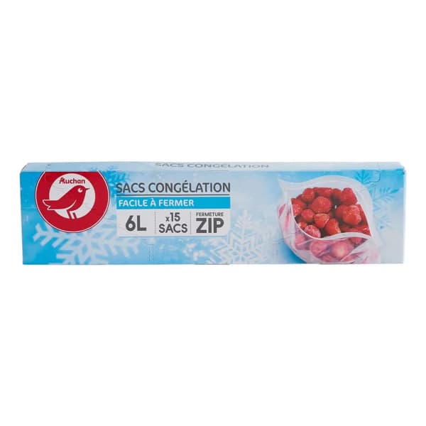 PRODUCTO ALCAMPO Bolsas de congelación con zip 6 litros30 x 40 cm PRODUCTO ALCAMPO 15 uds. - 1 ud - Imagen del producto en Findit