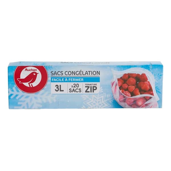 PRODUCTO ALCAMPO Bolsas de congelación con zip 3 litros 27 x 28 cm PRODUCTO ALCAMPO 20 uds. - 1 ud - Imagen del producto en Findit