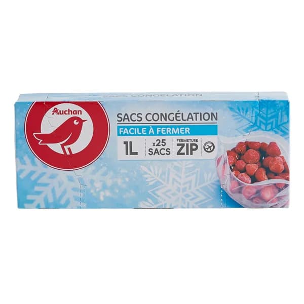 PRODUCTO ALCAMPO Bolsas de congelación con zip 1 l. 18 x20 cm PRODUCTO ALCAMPO 25 uds. - 1 ud - Imagen del producto en Findit