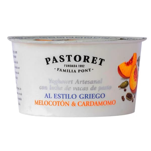 PASTORET Yogur azucarado estilo griego con melocotón y cardamomo 150 g. - 0.15 kg - Imagen del producto en Findit