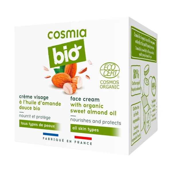 COSMIA Crema facial hidratante con aceite de almendras dulces orgánico, para todo tipo de pieles COSMIA Bio 50 ml. - 0.05 l - Imagen del producto en Findit