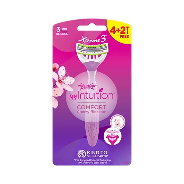 WILKINSON Xtrem 3 my intuition Cuchilla desechable con cabezal flexible de triple hoja y doble banda lubricante 4 uds. - 1 ud - Imagen del producto en Findit