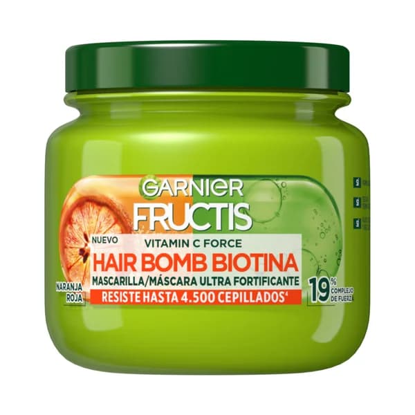 FRUCTIS Mascarilla capilar ultra fortificante con naranja roja y vitamina C force FRUCTIS Hair bomb 320 ml. - 0.32 l - Imagen del producto en Findit