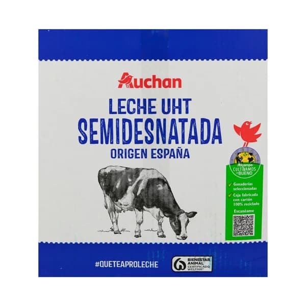 ALCAMPO CULTIVAMOS LO BUENO Leche de vaca semidesnatada, de origen española 6x1 l. - 6 l - Imagen del producto en Findit