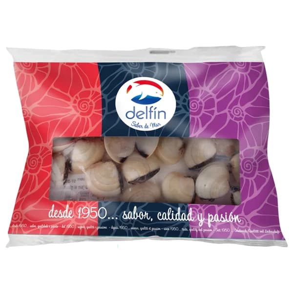 DELFÍN Almeja blanca cocida y congelada 150 g. - 0.5 kg - Imagen del producto en Findit