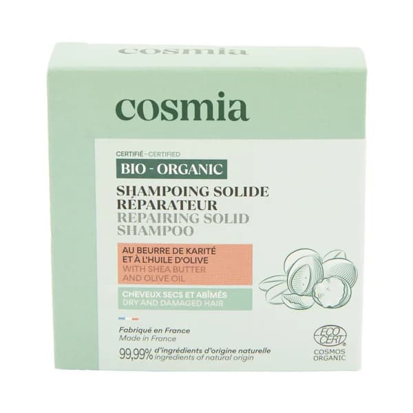 COSMIA Bio Champú sólido reparador para cabellos secos y dañados 85 g. - 0.85 l - Imagen del producto en Findit