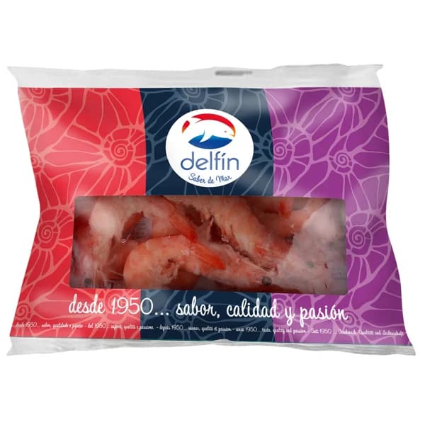 DELFÍN Langostinos cocidos y congelados 100 g. - 0.1 kg - Imagen del producto en Findit