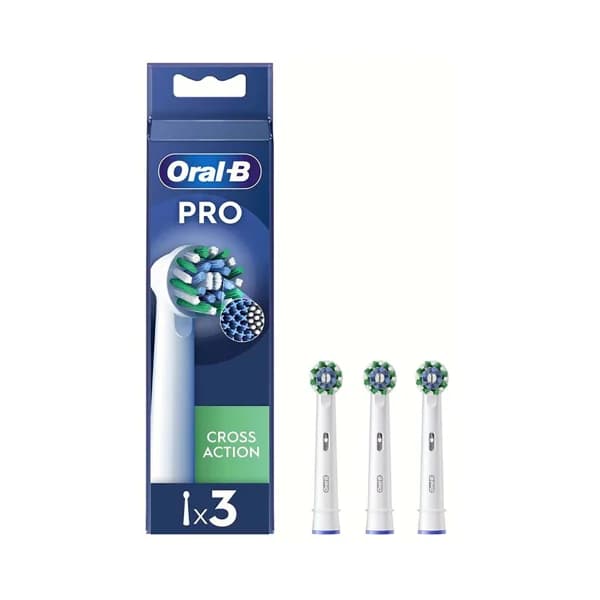 ORAL-B Pro cross action Pack de 3 cabezales de recambio para cepillo eléctrico Braun. - 1 ud - Imagen del producto en Findit