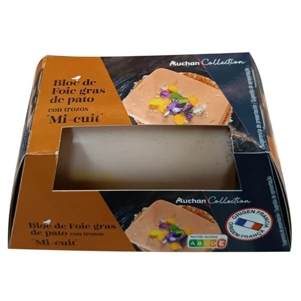 ALCAMPO GOURMET Bloc de foie gras de pato con trozos 200 g. - 0.2 kg - Imagen del producto en Findit