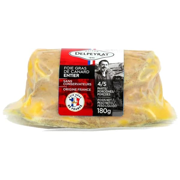 DELPEYRAT Foie gras entero de pato francés del suroeste 180 g. - 0.18 kg - Imagen del producto en Findit