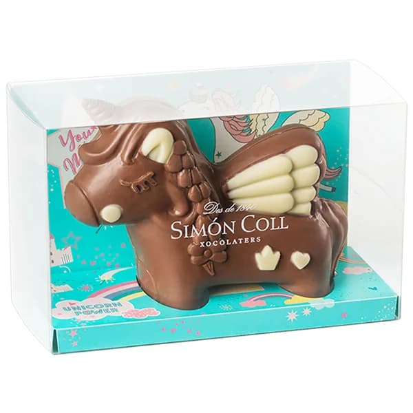 SIMÓN COLL Figura de chocolate con leche con forma de unicornio 150 g. - 0.15 kg - Imagen del producto en Findit