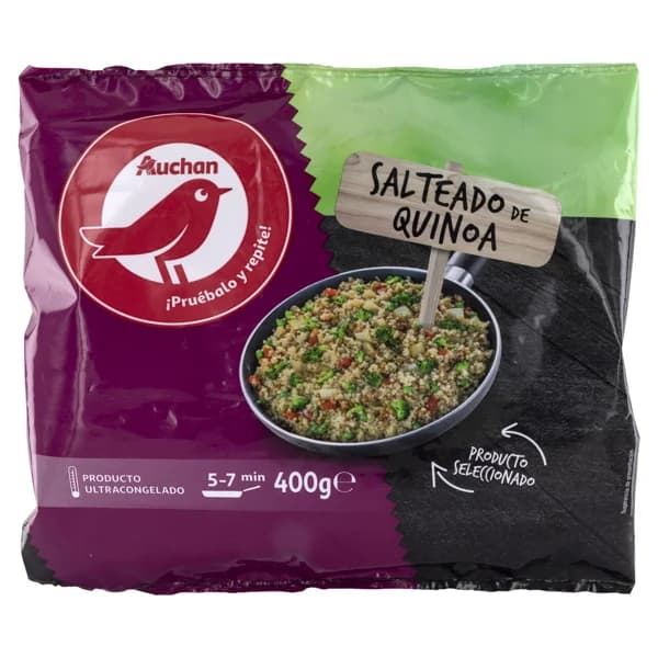 AUCHAN Salteado de Quinoa ultracongelado 450 g. Producto Alcampo - 0.4 kg - Imagen del producto en Findit