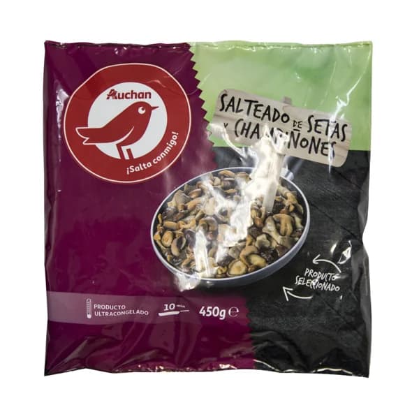 AUCHAN Salteado de setas y champiñones seleccionados 450 g. Producto Alcampo - 0.45 kg - Imagen del producto en Findit