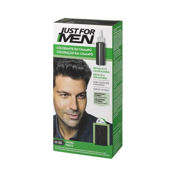 JUST FOR MEN Loción colorante para hombre tono H-55 negro JUST FOR MEN 30 ml. - 1 ud - Imagen del producto en Findit