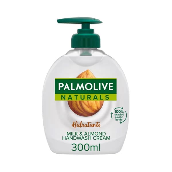PALMOLIVE Jabón hidratante de manos líquido sin jabón, enriquecido con leche y almendras PALMOLIVE Naturals 300 ml. - 0.3 l - Imagen del producto en Findit