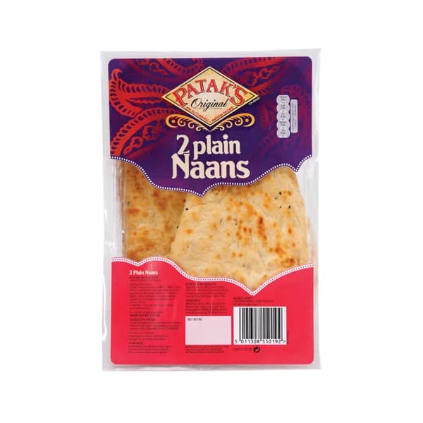 PATAK'S Naan Plain (pan planop Hindú) PATAK`S 2 uds. 240 g. - 0.24 kg - Imagen del producto en Findit