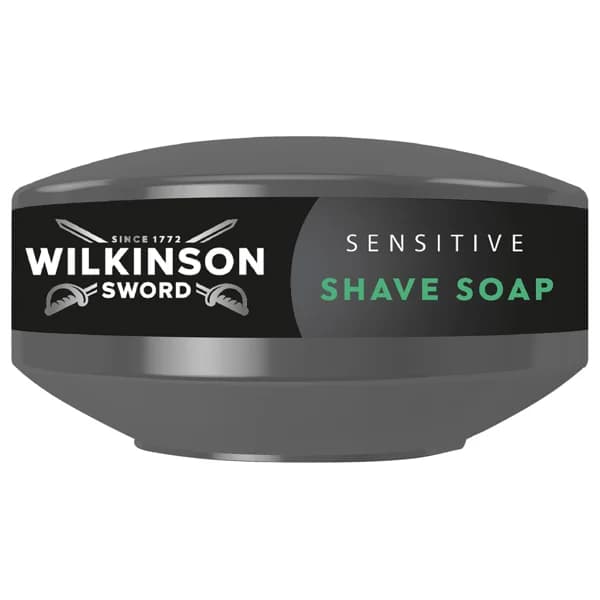 WILKINSON Sensitive Jabón sólido de afeitado para aplicar con brocha + jabonera 125 g. - 0.12 kg - Imagen del producto en Findit