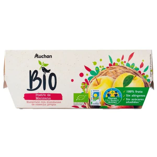 ALCAMPO CULTIVAMOS LO BUENO ECOLÓGICO Compota de manzana ecológica Pack de 4 uds. x 100 g. - 0.4 kg - Imagen del producto en Findit
