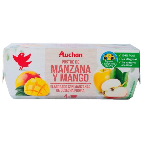 ALCAMPO CULTIVAMOS LO BUENO Compota de manzana y mango  pack 4 uds. x 100 g. - 0.4 kg - Imagen del producto en Findit