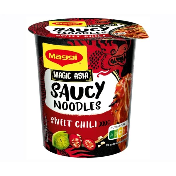 MAGGI Saucy Noodle Noodles de trigo con condimento sabor a salsa de chili dulce 75 g. - 0.08 kg - Imagen del producto en Findit