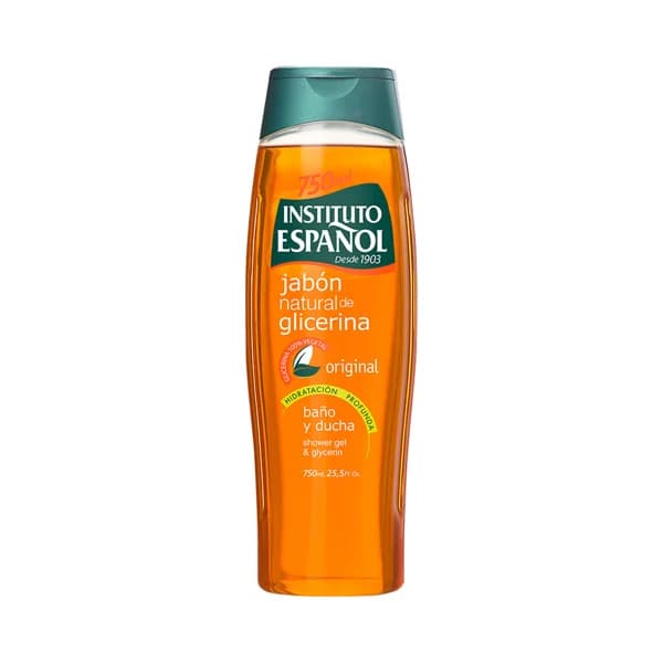 INSTITUTO ESPAÑOL Gel de baño o ducha hidratante, con glicerina 100% vegetal INSTITUTO ESPAÑOL 750 ml. - 0.75 l - Imagen del producto en Findit