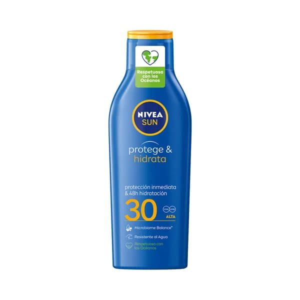 NIVEA Sun protege & hidrata Leche solar protectora e hidratante, con factor de protección 30 (alto) 200 ml. - 0.2 l - Imagen del producto en Findit