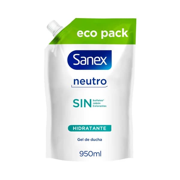SANEX Sin neutro Recarga de gel hidratante para baño o ducha, para todo tipo de pieles 950 ml. - 0.95 l - Imagen del producto en Findit