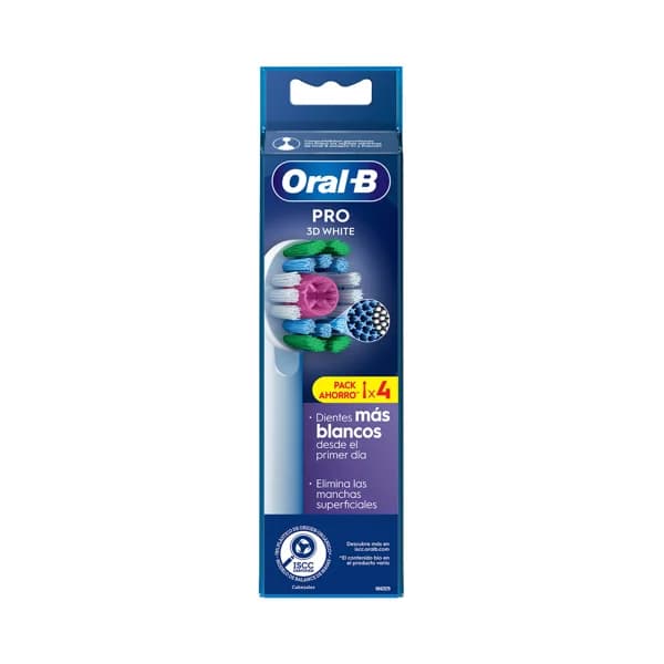 ORAL-B Pro 3d White Cabezales de recambio para cepillo de dientes eléctrico ORAL-B 4 uds. - 1 ud - Imagen del producto en Findit