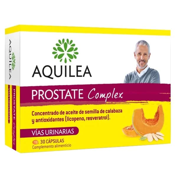 AQUILEA Complemento alimenticio (concentrado de aceite de semilla de calabaza y antioxidantes) AQUILEA Prostate complex 30 uds. - 1 ud - Imagen del producto en Findit