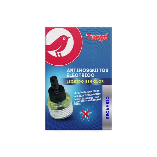 PRODUCTO ALCAMPO Antimosquitos eléctrico líquido sin olor, rrcambio PRODUCTO ALCAMPO TUCYD 33 ml. - 1 ud - Imagen del producto en Findit