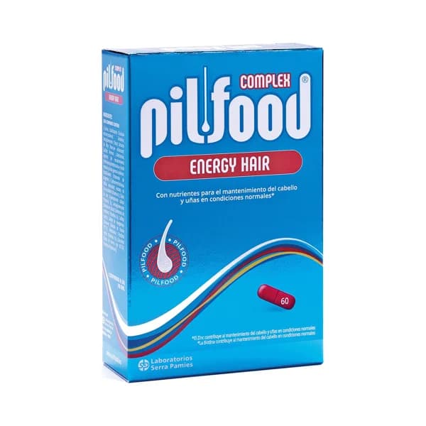 PILFOOD Complex energy Complemento nutricional para mantener el cabello y las uñas en estado normal 60 cápsulas. - 1 ud - Imagen del producto en Findit