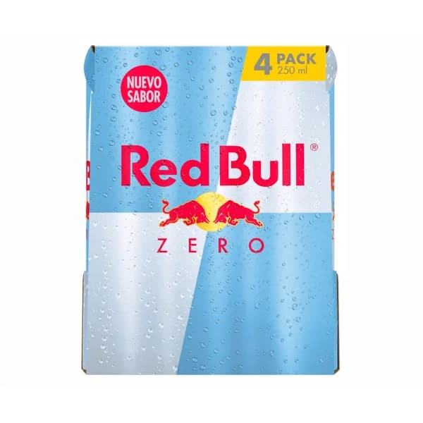 RED BULL ZERO Bebida energética zero azúcares añadidos pack 4 x 250 ml. - 1 l - Imagen del producto en Findit
