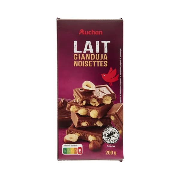 PRODUCTO ALCAMPO Tableta de chocolate con leche con guianduja y avellanas 200 g. - 0.2 kg - Imagen del producto en Findit