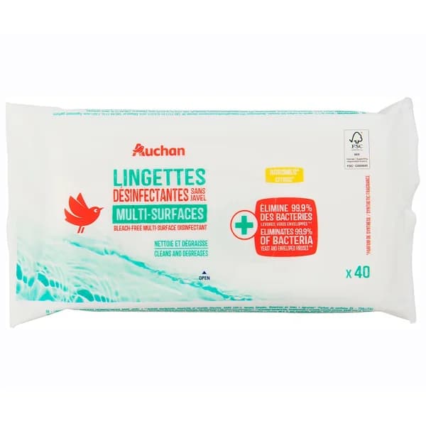 PRODUCTO ALCAMPO Toallitas desinfectantes multisuperficies 40 uds - 1 ud - Imagen del producto en Findit