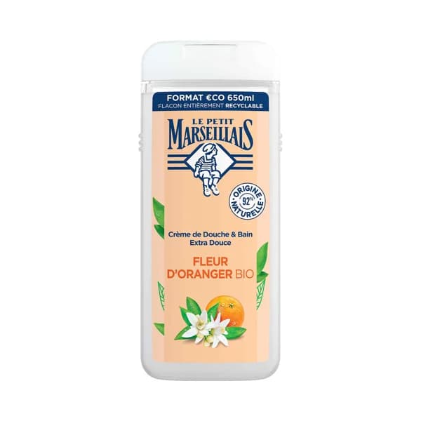 LE PETIT MARSEILIAIS Gel hidratante y nutritivo para baño o ducha, con textura crema y flor de naranja bio LE PETIT MARSEILIALS 650 ml. - 0.65 l - Imagen del producto en Findit