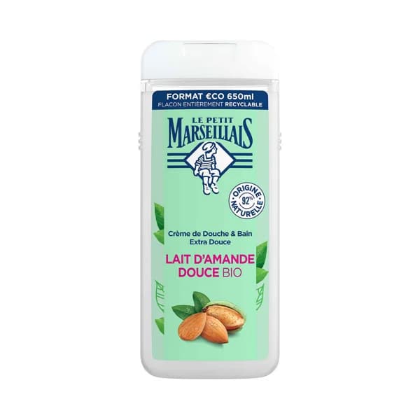 LE PETIT MARSEILIAIS Gel hidratante y nutritivo para baño o ducha, con textura crema y leche de almendras bio LE PETIT MARSEILIALS 650 ml. - 0.65 l - Imagen del producto en Findit