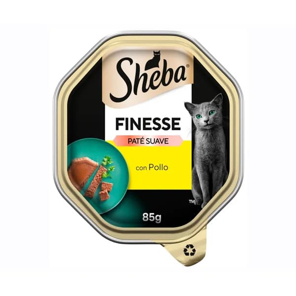 SHEBA Alimento de gato húmedo en tarrina sabor pollo finesse 85 gr. - 0.09 kg - Imagen del producto en Findit