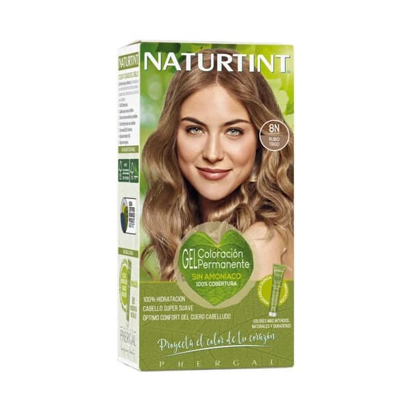 NATURTINT Gel de coloración permanente sin amoníaco, tono 8N rubio trigo NATURTIN. - 1 ud - Imagen del producto en Findit
