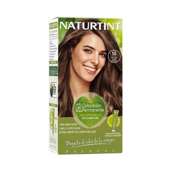NATURTINT Gel de coloración permanente sin amoníaco, tono 5G castaño claro dorado NATURTIN. - 1 ud - Imagen del producto en Findit