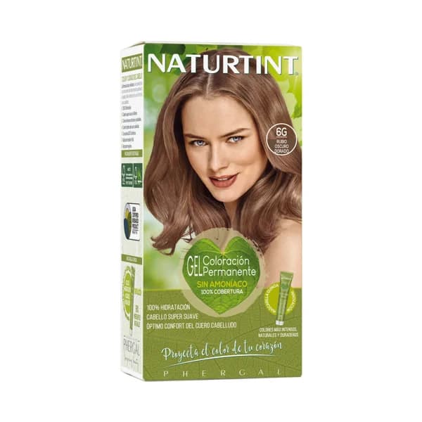 NATURTINT Gel de coloración permanente sin amoníaco, tono 6G rubio oscuro dorado NATURTIN. - 1 ud - Imagen del producto en Findit