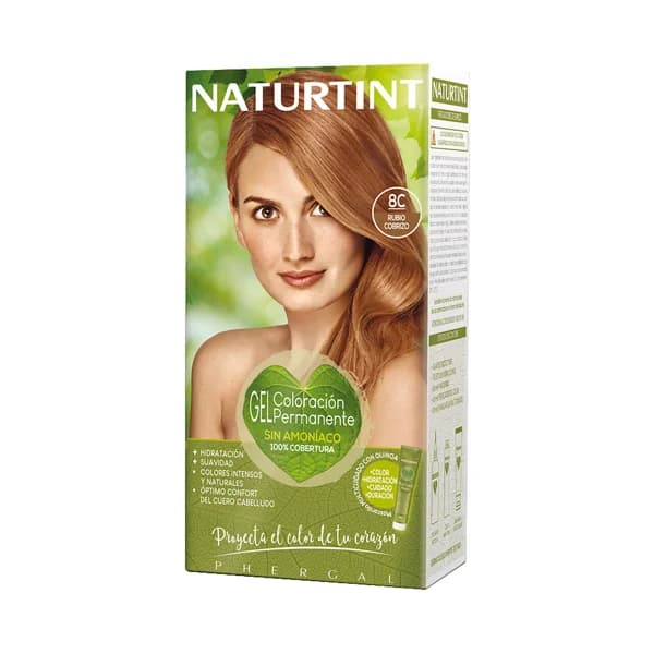 NATURTINT Coloración permanente en gel y sin amoníaco, tono 8C rubio cobrizo NATURTIN. - 1 ud - Imagen del producto en Findit