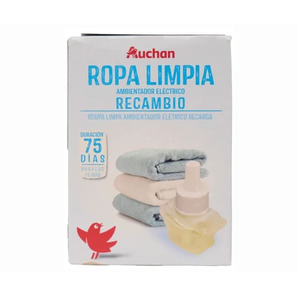 PRODUCTO ALCAMPO Ambientador recambio eléctrico ropa limpia 25 ml. - 1 ud - Imagen del producto en Findit