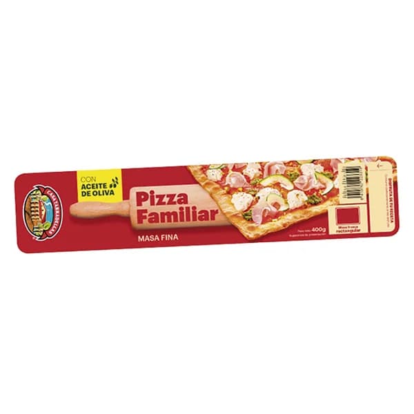 CASA TARRADELLAS Masa pizza fina familiar 400 gr. - 0.4 kg - Imagen del producto en Findit