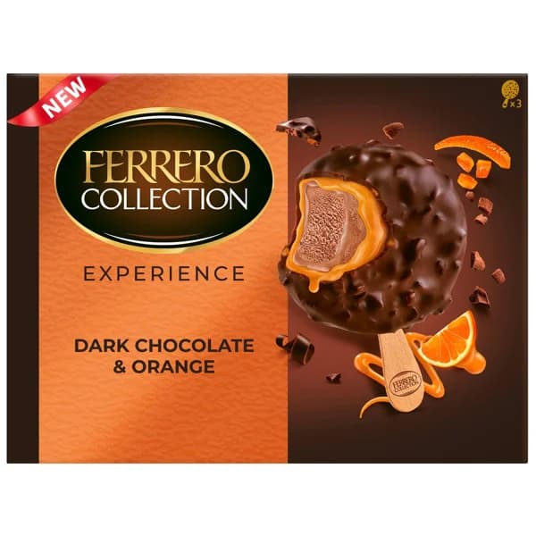 FERRERO Collection experience Bombón helado de chocolate negro con naranja 3 x 60 ml. - 0.14 kg - Imagen del producto en Findit