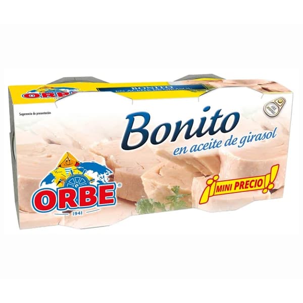 ORBE Bonito en aceite de girasol 2 x 52 gr. - 0.1 kg - Imagen del producto en Findit