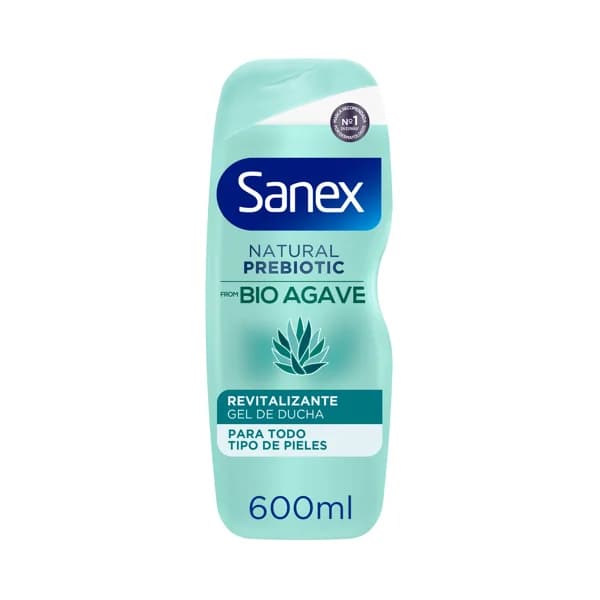 SANEX Gel revitalizante para baño o ducha con prebiótico, para todo tipo de pieles SANEX Natural prebiotic 600 ml. - 0.6 l - Imagen del producto en Findit