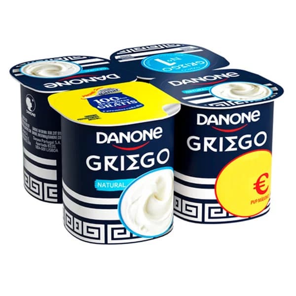 DANONE Yogur griego natural con un 30% menos de grasa 4 x 110 g. - 0.44 kg - Imagen del producto en Findit